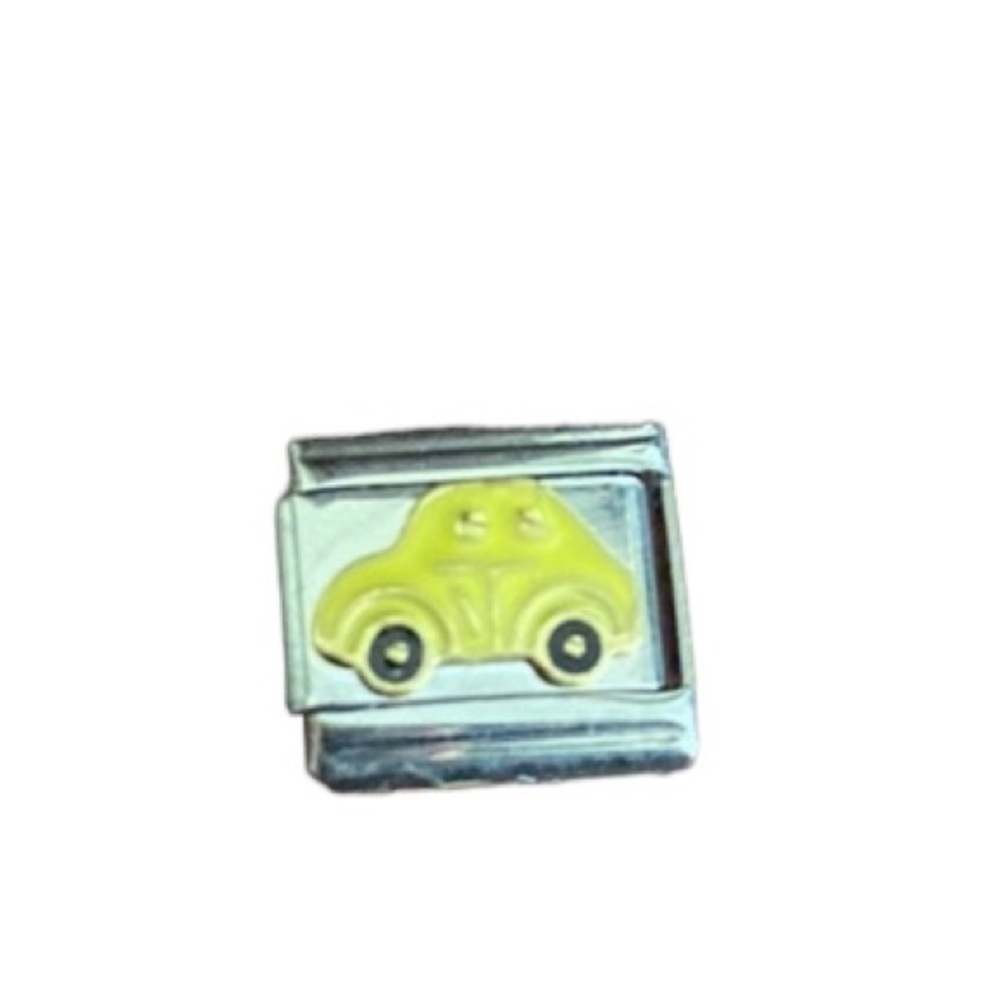 Yellow Car Italian Charm